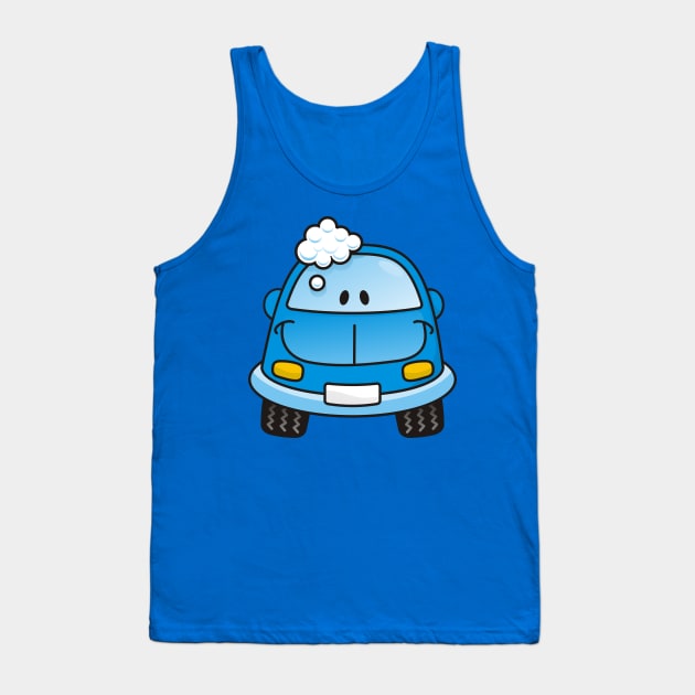 Blue Car with Bubbles Tank Top by sifis